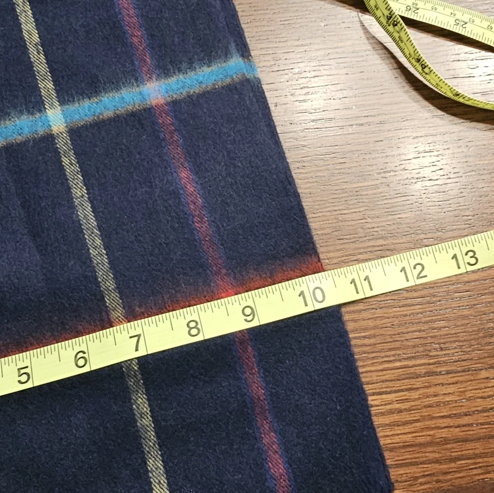 Givenchy Plaid Fringe Scarf